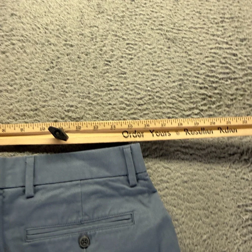 Gap Pant Mens 30x34 Blue Cotton Chino Relaxed Straight Career Business Stretch